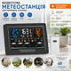 Професійна метеостанція Jely Premium з кольоровим дисплеєм: 5-денний прогноз, термометр, гігрометр та УФ-індекс, Чорна