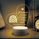 Акриловий LED нічник «Планер» USB, декоративна настільна лампа, подарунок друзям, на День народження та День Святого Валентина