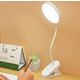 Гнучка LED настільна USB-лампа з прищіпкою та тримачем для смартфона, акумуляторна, сенсорна, 6000K, біла