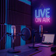 Looklight Live On Air неонова вивіска сині рожеві літери світлодіодний неоновий знак на повітрі неоновий знак слова світлодіодне