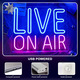 Looklight Live On Air неонова вивіска сині рожеві літери світлодіодний неоновий знак на повітрі неоновий знак слова світлодіодне