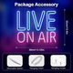 Looklight Live On Air неонова вивіска сині рожеві літери світлодіодний неоновий знак на повітрі неоновий знак слова світлодіодне