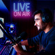 Looklight Live On Air неонова вивіска сині рожеві літери світлодіодний неоновий знак на повітрі неоновий знак слова світлодіодне
