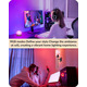 Комплект бездротових бра EDISHINE (2 шт): акумуляторні, з пультом, RGB, регульована яскравість, лляний абажур, Чорний