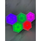 Б/в Шестигранний модульний сенсорний світильник Hexagon RGB Lights - стільникові настінні світильники