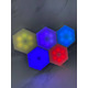 Б/в Шестигранний модульний сенсорний світильник Hexagon RGB Lights - стільникові настінні світильники