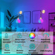 Настінні бра YHCDLAMP (2 шт), бездротові RGB світильники з пультом, акумуляторні, до 50 год, латунь, скляна куля