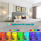 Настінні бра YHCDLAMP (2 шт), бездротові RGB світильники з пультом, акумуляторні, до 50 год, латунь, скляна куля