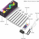 Розумні LED настінні світильники LPMYLMC RGB-IC Glide: 7 сегментів, Синхронізація з музикою, Керування App/Voice (Б/в)