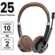 Bluetooth-гарнітура з мікрофоном бездротова з USB-портом та шумопоглинанням, накладні стереонавушники Bluetooth 5.0 для ПК/ноутбук