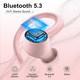 Бездротові навушники, Bluetooth 5.3 з мікрофоном із шумопоглинанням ENC, спортивні навушники 48H з кріпленнями для вух, 3D стерео