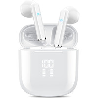 Бездротові навушники OYIB, Bluetooth 5.3, чіткі дзвінки з мікрофоном ENC, 25 годин відтворення зі світлодіодним дисплеєм