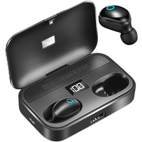 Бездротові навушники BlueTEK T28 TWS Bluetooth 5.0, Powerbank 3000мАг, IPX7 Водонепроникні, 120 годин роботи, Чорні