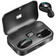 Бездротові навушники BlueTEK T28 TWS Bluetooth 5.0, Powerbank 3000мАг, IPX7 Водонепроникні, 120 годин роботи, Чорні