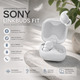 Навушники Sony LinkBuds Fit White: бездротові TWS, активне шумозаглушення ANC, Bluetooth 5.3, IPX4, до 21 год автономності
