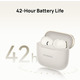 Бездротові навушники HUAWEI FreeBuds SE 3 Beige: 42 год автономності, Bluetooth 5.4, IP54 — Футуристичний дизайн (Уцінка: пакуванн