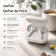 Бездротові навушники EarFun Air Pro 4 White TWS Bluetooth 5.4 з адаптивним ANC, Hi-Res Audio та вологозахистом