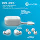 Бездротові навушники JLab Go Air Pop+ White Bluetooth-навушники з мікрофоном акумуляторні вологозахищені Хмарно-білі