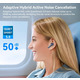 Бездротові навушники EarFun Air Pro 4: ANC 50дБ, Hi-Res LDAC, Snapdragon Sound, Bluetooth 5.4, 52 год автономності, Чорні