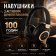 Бездротові Bluetooth навушники EAORUL Black з активним шумопоглинанням ANC 100 годин автономності накладні з мікрофоном