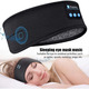 Блютуз навушники пов'язка для бігу йоги та сну SleepBand 5.0 бездротова маска гарнітура з мікрофоном чорна новий