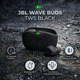 Навушники JBL Wave Buds TWS Black, Bluetooth 5.3, ANC, 48 год, IP54, 4 мікрофони, JBL Pure Bass