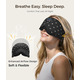 Bluetooth-маска для сну LOVE EYE 3D з навушниками — 100% затемнення, Hi-Fi звук, Bluetooth 5.4, для сну на боці, Чорна
