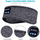 Бездротові Bluetooth навушники-пов'язка для сну та спорту з мікрофоном SleepBand BT 5.0, 10 годин роботи, Сіра
