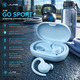 Бездротові спортивні навушники JLab Go Sport+, Bluetooth 5.3, IP55, до 35 годин роботи, ENC, Multipoint, світло-блакитні
