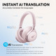 Навушники Anker Soundcore Space One Rose — Бездротові Bluetooth Hi-Res, адаптивне шумозаглушення ANC, LDAC, 55 год роботи