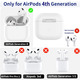 Бездротовий зарядний кейс для AirPods 4 замінний чохол з Bluetooth та портом USB-C Qi-зарядка 450 mAh Білий Alimingyan