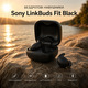 Навушники Sony LinkBuds Fit Black: бездротові TWS, активне шумозаглушення ANC, Bluetooth 5.3, IPX4, до 21 год автономності