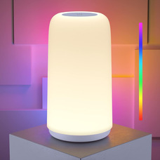 Сенсорна нічна лампа, [елегантний дизайн та режим RGB] маленька лампа з 3-стороннім регулюванням яскравості для спальні