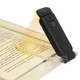 Акумуляторна LED лампа прищепка для читання USB, портативний ліхтарик для книги, 3 режими, чорна