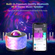 Проектор зоряного неба, 3-в-1 RGB музичний проектор Aurora нічник з Bluetooth-динаміком та білим шумом, таймер, для немовлят