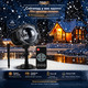 Світлодіодний проектор ілюмінація сніжинками Snowflake Lamp IP65 водонепроникний міні-різдвяний сніжинки-проектор для вулиці