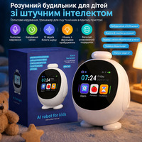 Розумний дитячий будильник MRSCOZ AI Timi: голосове керування ШІ, 12 звуків білого шуму, таймер Pomodoro та нічник