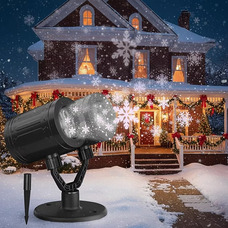 Світлодіодний проектор ілюмінація сніжинками Snowflake Lamp IP65 водонепроникний міні-різдвяний сніжинки-проектор для вулиці