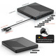 Зовнішній оптичний привід CD/DVD ORIGBELIE USB 3.0 Type-C: CD-RW/DVD-ROM, Hub 8-в-1 (4xUSB, SD/TF), для Mac/Windows/Linux