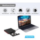 Зовнішній CD/DVD-привід Rioddas BT669 USB 3.0: Портативний дисковод DVD-RW для ноутбука та ПК, Windows / Mac / Linux (Black)