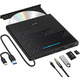 Зовнішній DVD/CD привід NOLYTH 5-в-1 USB 3.0 Type-C — Портативний дисковод для MacBook та Windows з SD/TF та Аудіовиходом