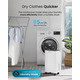 Компресорний осушувач повітря Pro Breeze 12L з резервуаром для води 2 л, функцією сушіння білизни та автоматичним датчиком