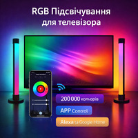 Світлодіодні RGB панелі Smart LED WiFi / Bluetooth 2700-6500 K Black