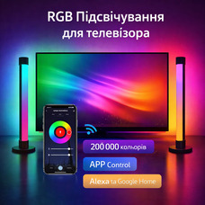 Світлодіодні RGB панелі Smart LED WiFi / Bluetooth 2700-6500 K Black