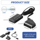 Конвертер SCART-HDMI 1080P з HDMI та USB кабелем | Адаптер відео-аудіо Full HD для ТВ, проектора, PS3, DVD