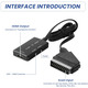 Конвертер SCART-HDMI 1080P з HDMI та USB кабелем | Адаптер відео-аудіо Full HD для ТВ, проектора, PS3, DVD