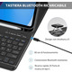 Чохол-клавіатура для iPad 10-го покоління 10,9 дюймів 2022 року, з Bluetooth-клавіатурою, з тримачем для стилус для iPad 10-го