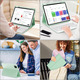 Клавіатура-чохол з трекпадом для iPad Pro 12.9" (2022–2018) 6-го/5-го/4-го/3-го — світло зелений, як ноутбук у твоїх руках QWERTZU