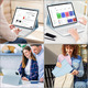 Клавіатура-чохол з трекпадом для iPad Pro 12.9" (2022–2018) 6-го/5-го/4-го/3-го — блакитний, як ноутбук у твоїх руках QWERTZU