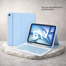 Чохол KBCASE для iPad Air 11 дюймів (M3/M2) 2025/2024 з клавіатурою, Чохол-клавіатура для iPad Air 5-го/4-го покоління Б/В
